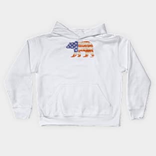 Patriotic Grizzle Bear Kids Hoodie